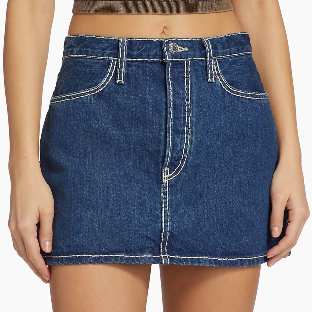 RE/DONE 90s Cotton Denim Mini Skirt